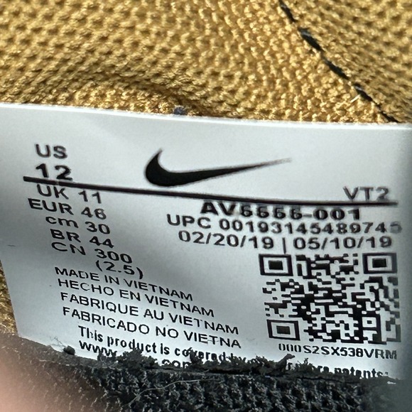 Nike React Ianga 'THE10TH' AV5555-001‎ High Top Sneaker Shoes Men's 12 - Picture 8 of 8